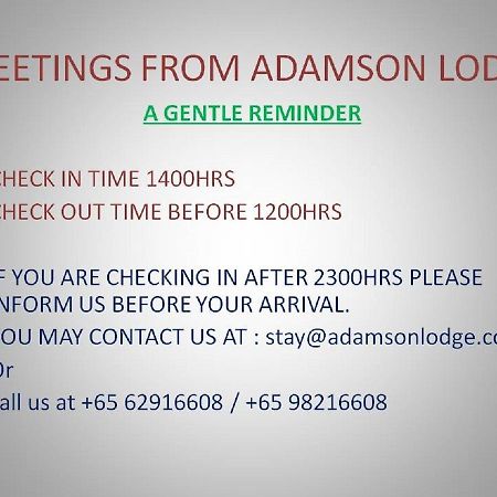 Adamson Lodge Singapur Exteriér fotografie