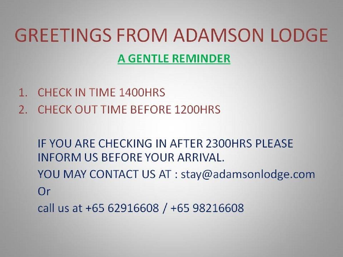 Adamson Lodge Singapur Exteriér fotografie